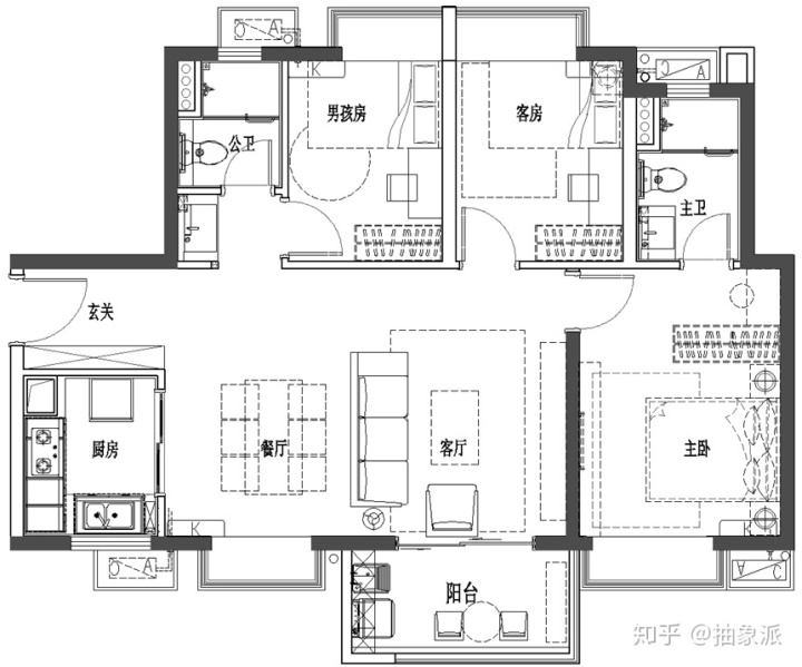 現(xiàn)代輕奢裝修效果圖，流行的高規(guī)格家裝，耐看還不過(guò)時(shí)