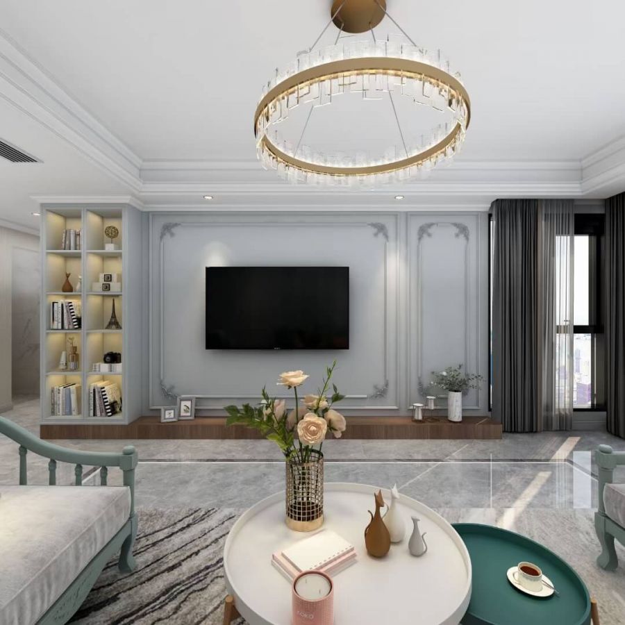 法式風(fēng)格三室一廳裝修效果圖，裝出高檔范！