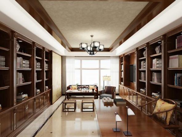 100㎡新中式三室一廳，客廳不做吊頂，提升整個(gè)屋子的高度