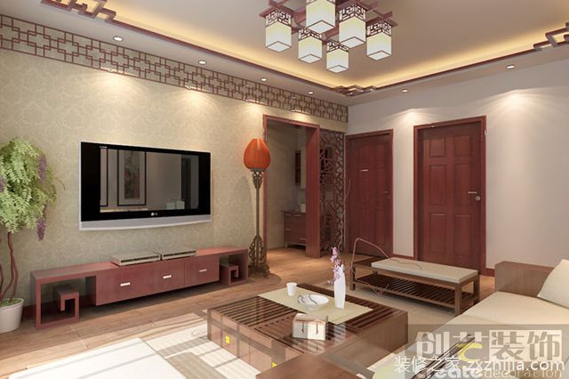 新現(xiàn)代中式裝修效果圖_現(xiàn)代中式裝修效果圖_現(xiàn)代和中式混搭風格裝修效果圖