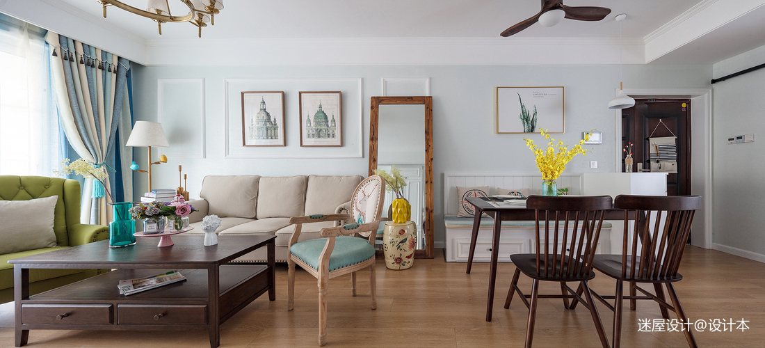 窗簾裝修效果圖88平米保留三臥室，還要逼設(shè)計(jì)美式經(jīng)典設(shè)計(jì)圖片賞析