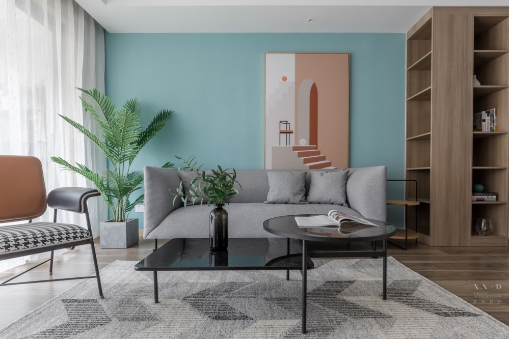 客廳沙發(fā)裝修效果圖四時風景，比不過家里的澄澈溫柔北歐極簡客廳設計圖片賞析