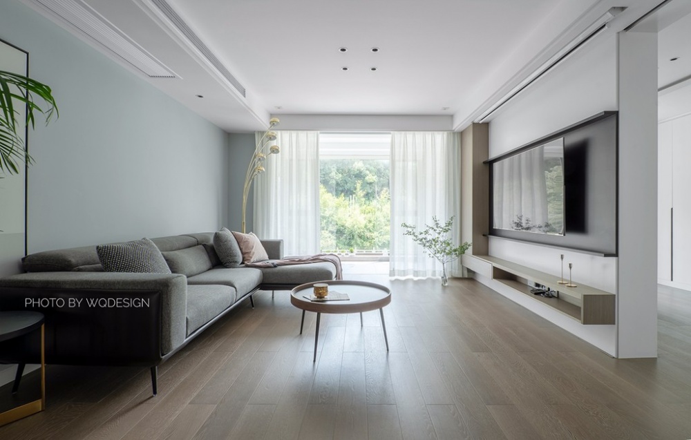 客廳窗簾裝修效果圖光景丨實(shí)用至上，但儀式感也不能北歐極簡客廳設(shè)計(jì)圖片賞析