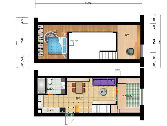 小復(fù)式樓業(yè)主淺談裝修心得，47平分出五個(gè)空間