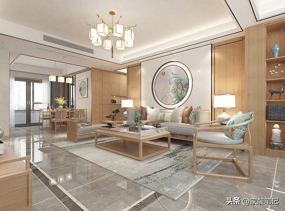 發(fā)現(xiàn)一戶長沙夫妻的新家，110㎡的新中式風裝修，全屋高級感滿滿