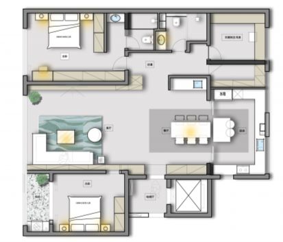 武漢180㎡現(xiàn)代極簡風(fēng)室內(nèi)裝修，你看這個實景還原了幾分效果圖？