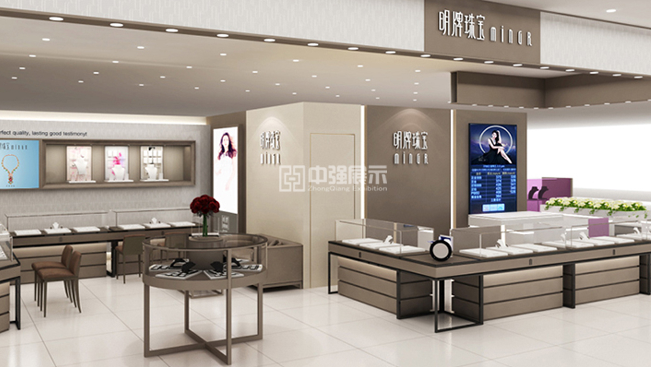 無錫珠寶展示柜設(shè)計(jì)訂制-中強(qiáng)展柜廠